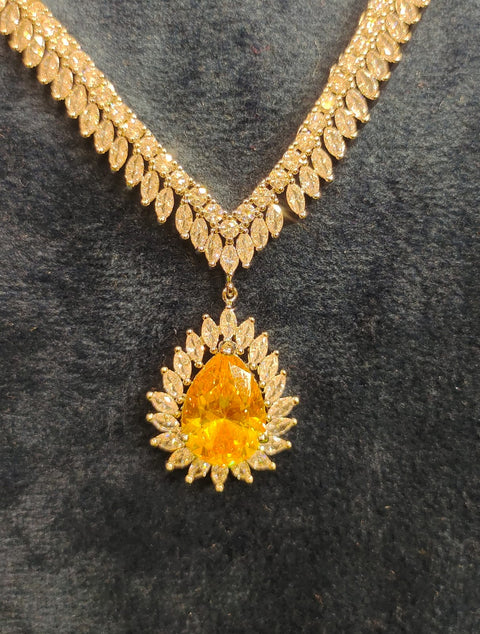 Ruby Silver Necklace Sets