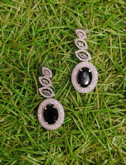 Blue Sapphire Silver Necklace Set