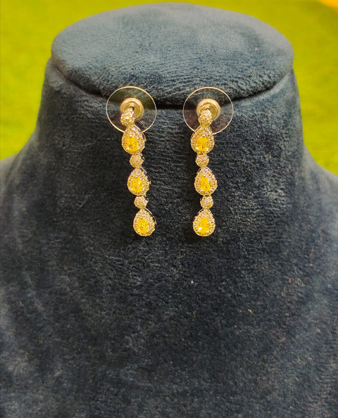 Fine Yellow Stone Silver Necklace