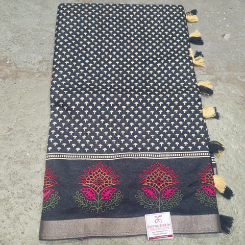 Tussar Sarees with Cutwork Embroidery