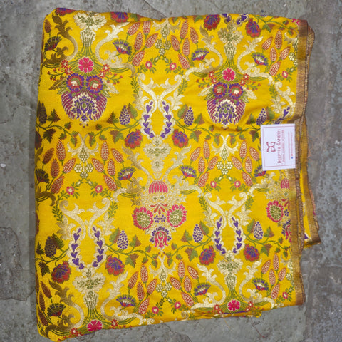 Benaras Brocade- Blouse Piece Yellow