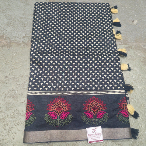 Tussar Sarees with Cutwork Embroidery