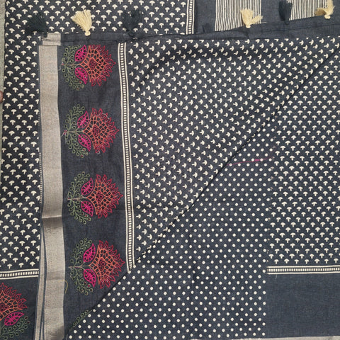 Tussar Sarees with Cutwork Embroidery
