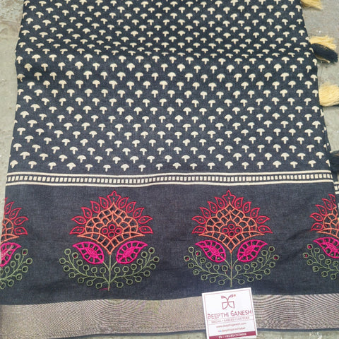 Tussar Sarees with Cutwork Embroidery
