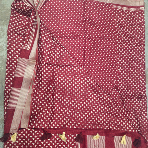 Tussar Sarees with Cutwork Embroidery