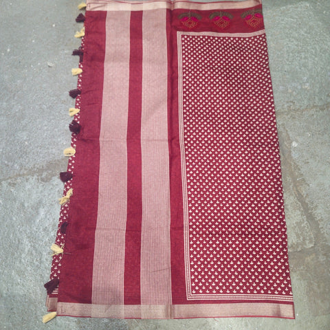 Tussar Sarees with Cutwork Embroidery