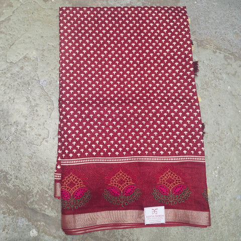 Tussar Sarees with Cutwork Embroidery