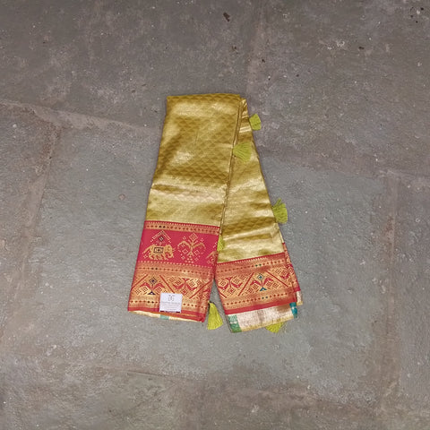 Fancy paithani pantone yellow saree