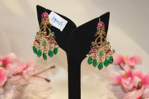 Pearl and Emerald Earrings