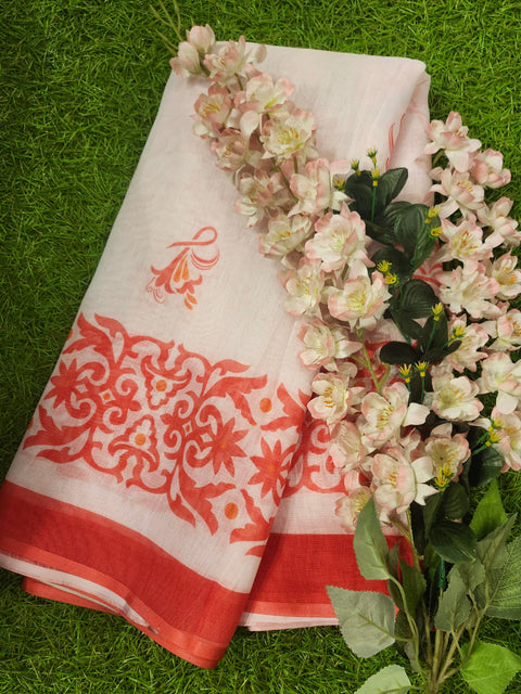 Linen saree