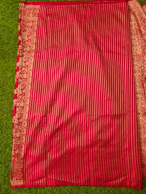 Pure Banaras  Satin  Pink Color