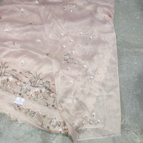 Crushed silk saree