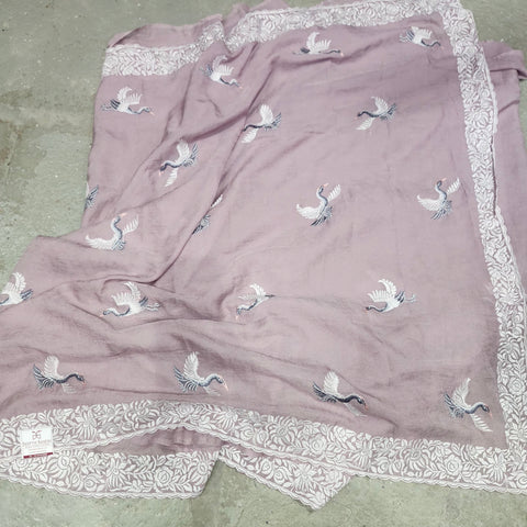 Crushed shiffon saree