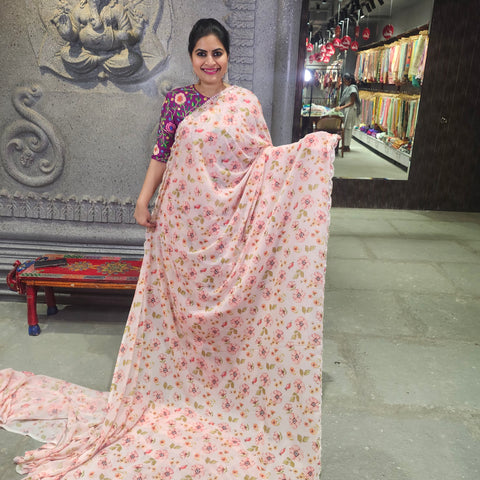 Crepe georgette saree