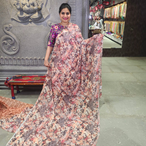 Crepe georgette saree