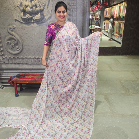 Crepe georgette saree