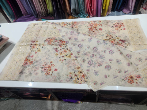 Cotton Kota Kutch Work Border Sarees