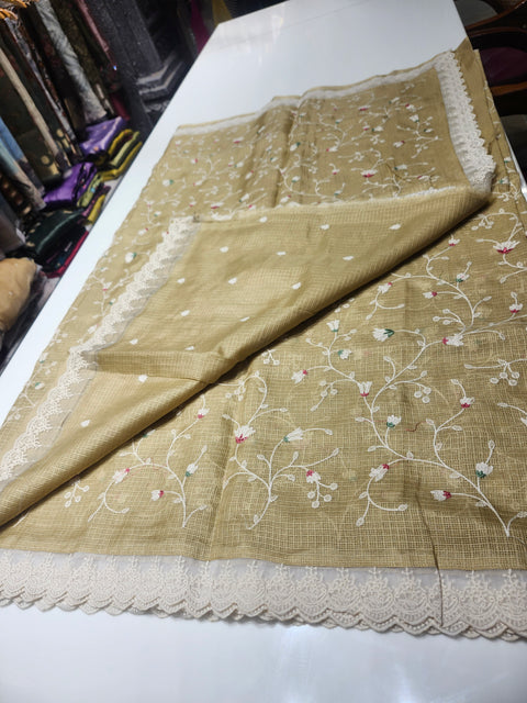 Cotton Kota Organza Lace Sarees