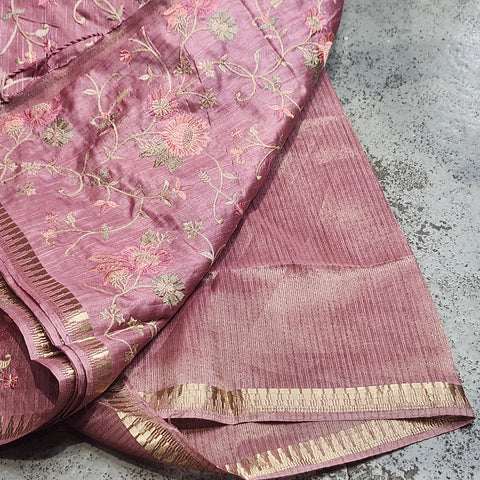 Tussar Embroidery Sarees-08