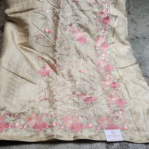 Tussar Embroidery Sarees-18