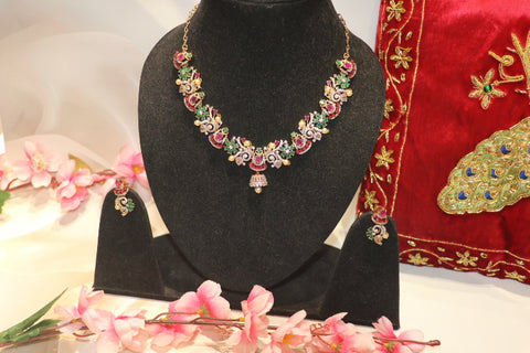 Rose garden elegance necklace set
