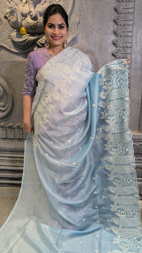 Fancy Crushed Sarees