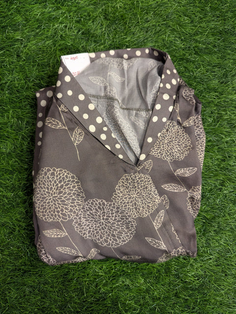 Italian Crepe Co-ord Set | Grey Print (35)