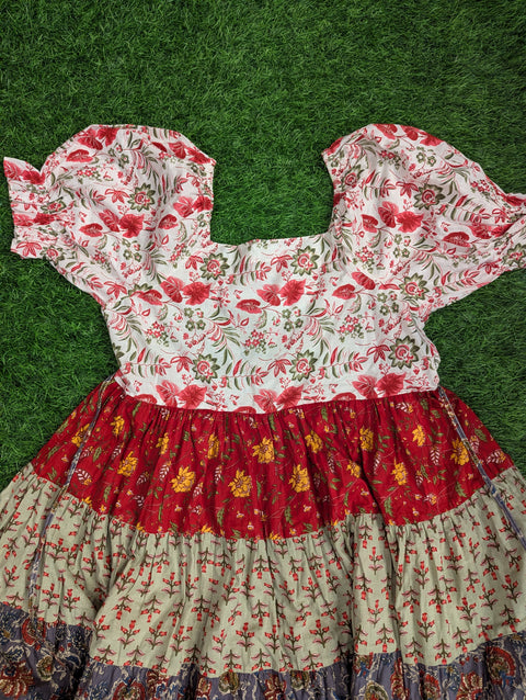 Cotton Printed Kurthi | Multi Colour Floral Print (3)