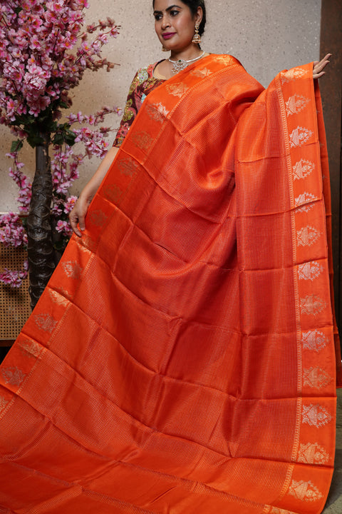 Munga silk with satin boder
