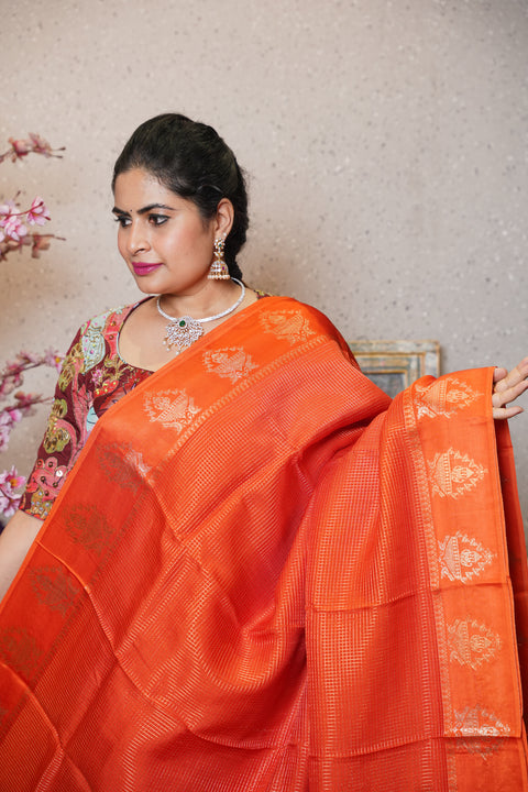 Munga silk with satin boder