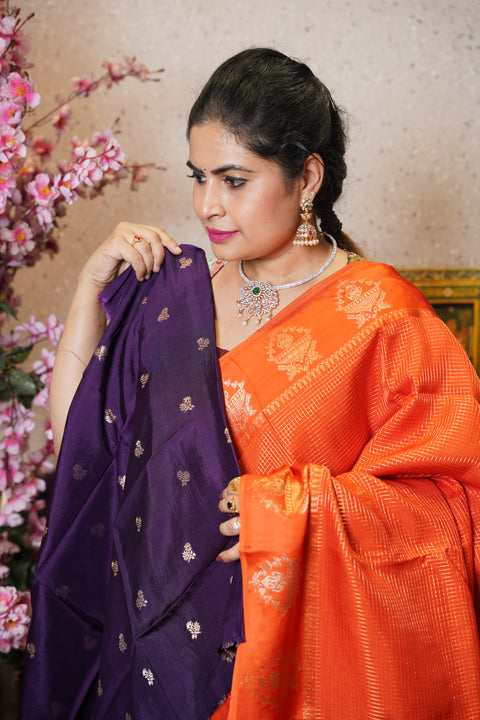 Munga silk with satin boder