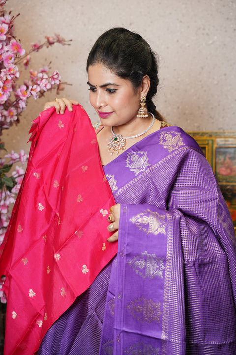 Munga silk with satin boder