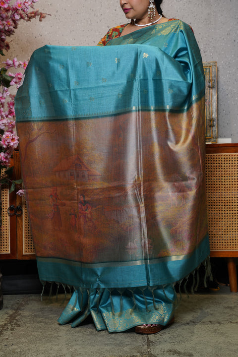 Kanchi soft silk 3D pallu