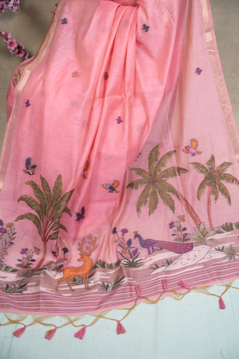 Cotton Kora Paithani