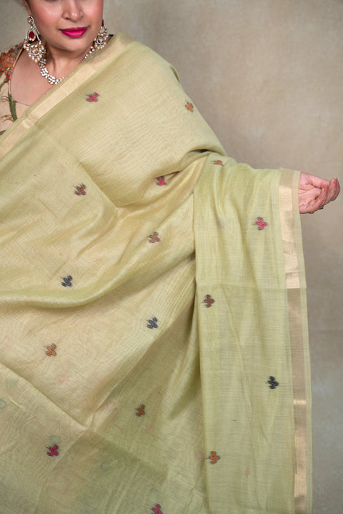 Cotton Kora Paithani