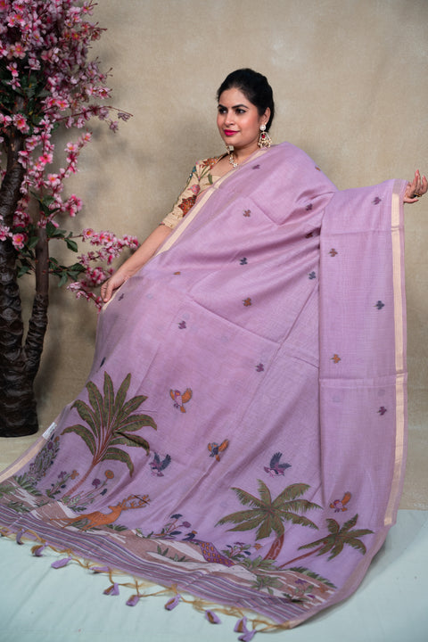 Cotton Kora Paithani