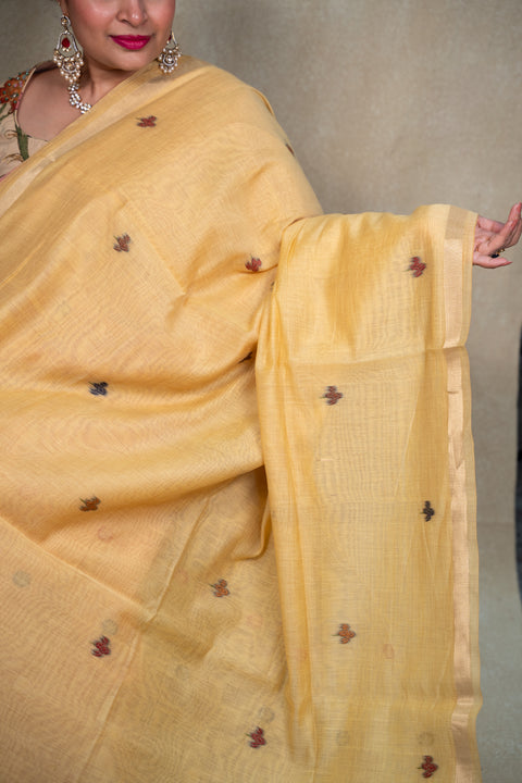 Cotton Kora Paithani