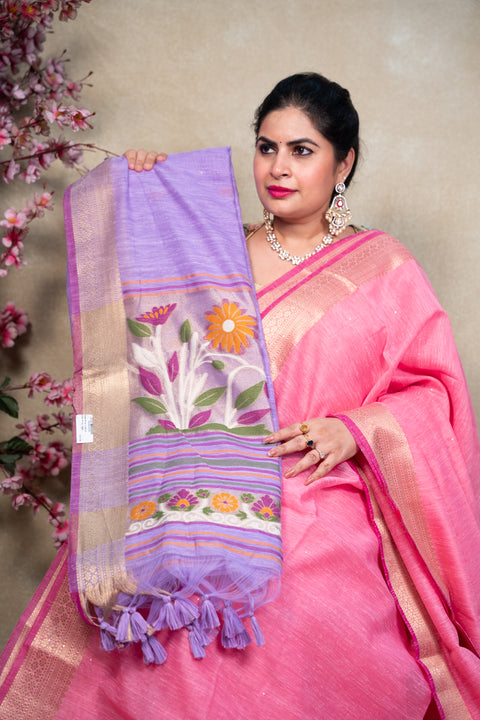 Cotton paithani kora
