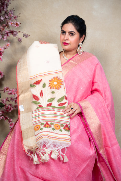 Cotton paithani kora
