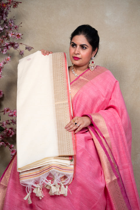 Cotton paithani kora
