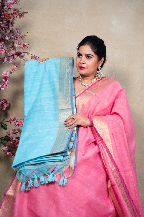Cotton paithani kora
