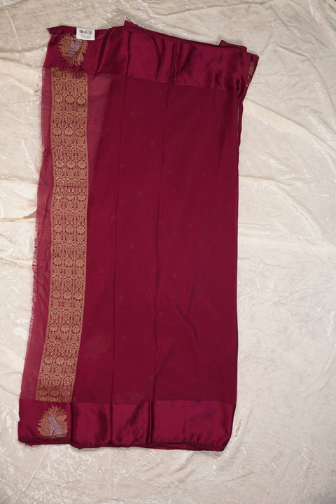 PURE CHINON MAGENTA SAREE