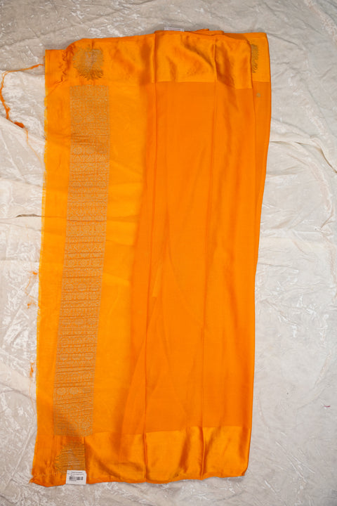 PURE CHINON RICH MUSTARD SAREE