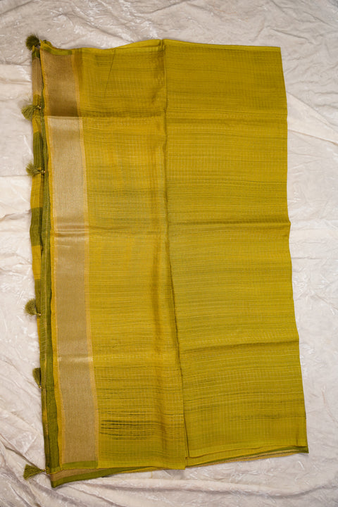 FANCY KANCHI SOFT SILK YELLOW SAREE