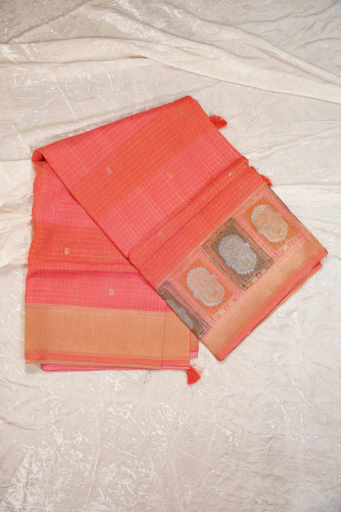 FANCY KANCHI SOFT SILK RUST RED SAREE