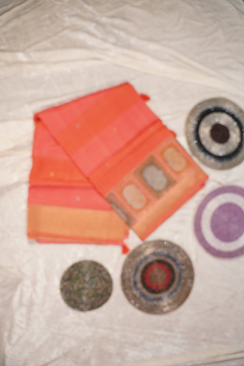 FANCY KANCHI SOFT SILK RUST RED SAREE
