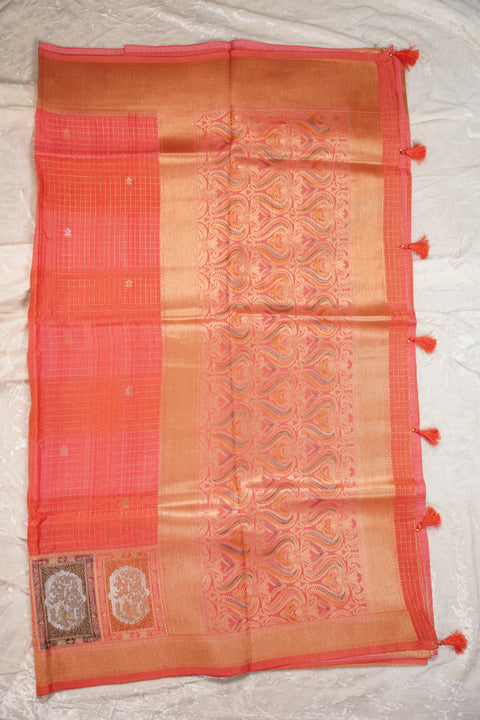 FANCY KANCHI SOFT SILK RUST RED SAREE