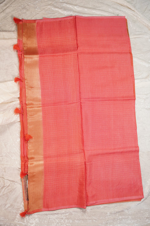 FANCY KANCHI SOFT SILK RUST RED SAREE