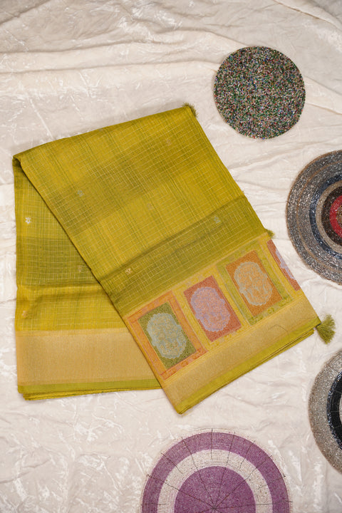 FANCY KANCHI SOFT SILK GREEN SAREE