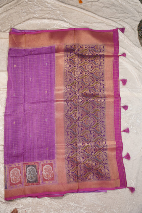 FANCY KANCHI SOFT SILK LAVENDER SAREE